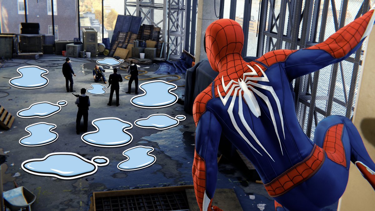 แซะตัวเองเก่ง Insomniac  Games เพิ่มสติ๊กเกอร์ “แอ่งน้ำ” ให้มาแปะเล่นเอง ใน Marvel’s Spider-Man