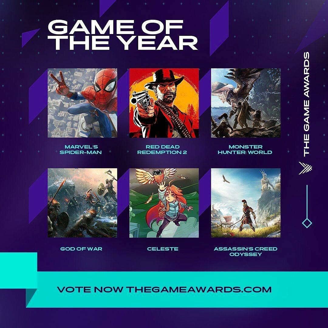 The Game Awards ประกาศรายชื่อเกมที่เข้าชิงจากสาขาต่างๆ ของปี 2018 แล้ว