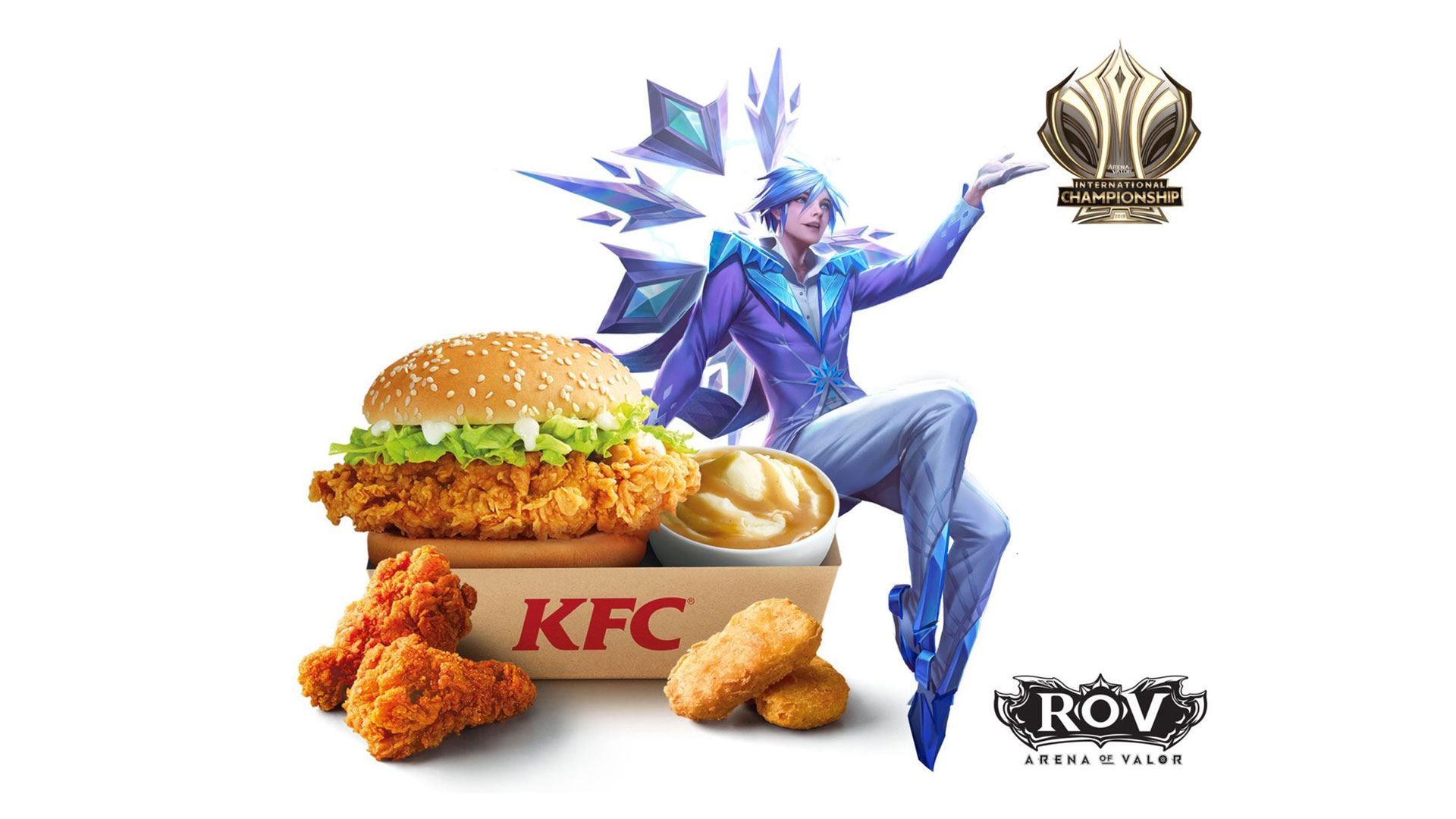 กินไก่ที่แท้ทรู! KFC แท็คทีม RoV กับเซ็ตไก่ทอดต้อนรับการแข่ง AIC 2018